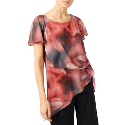 Jacques Vert Tie Sided Printed Blouse